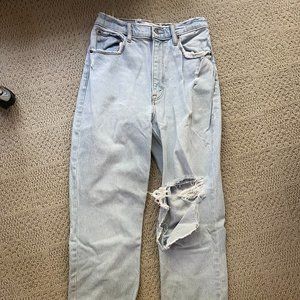 Abercombie Curve Love High Waisted Straight Leg Jean